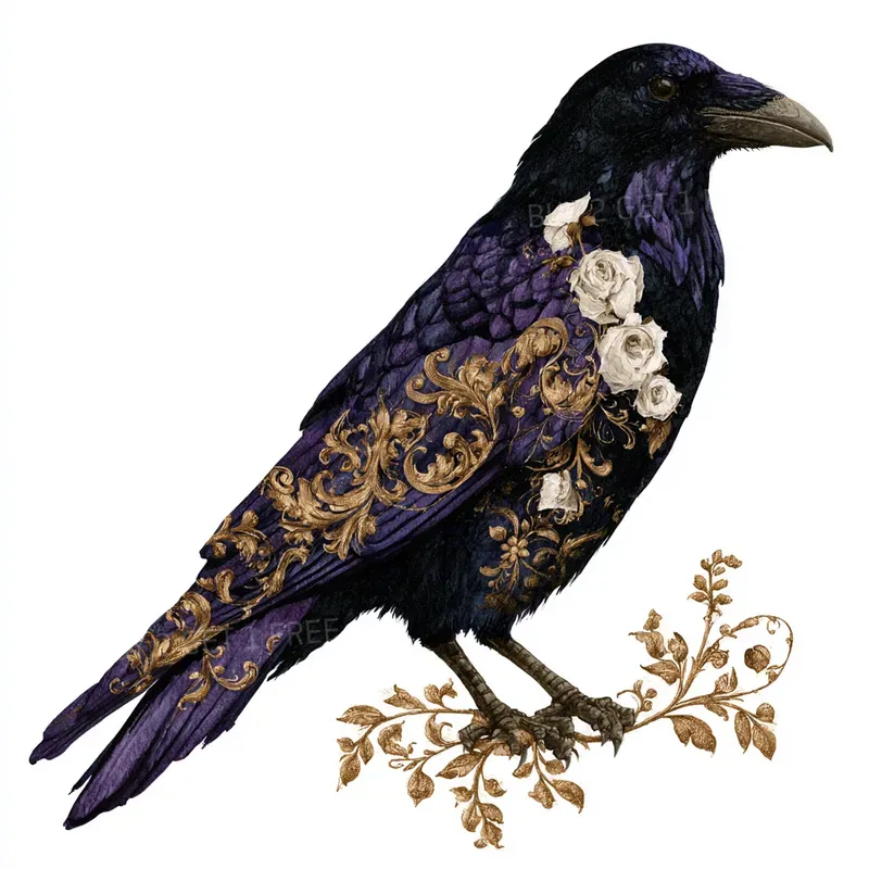 Watercolor Purple Halloween Cliparts