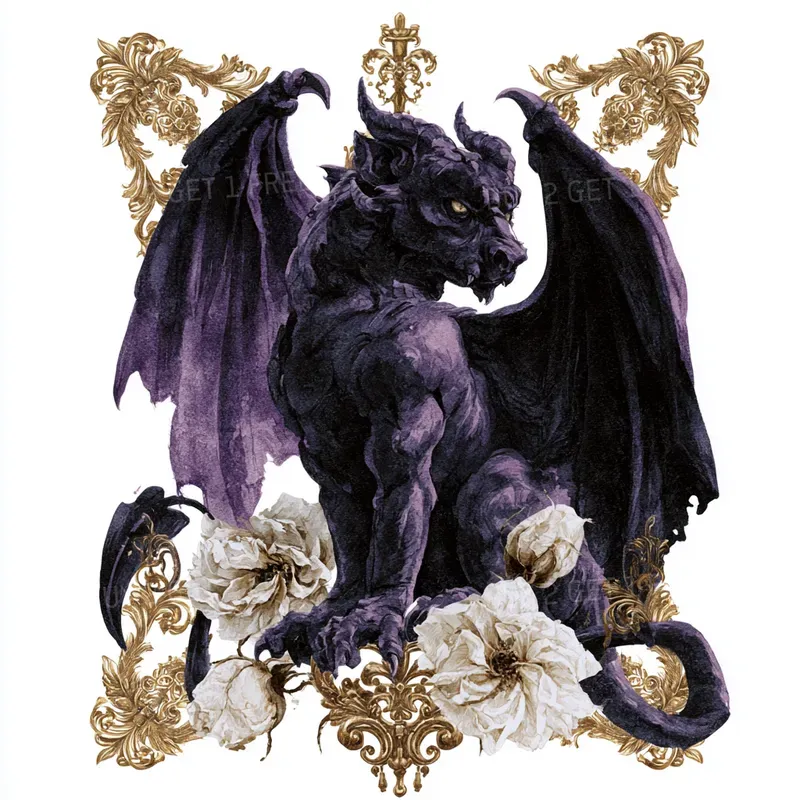 Watercolor Purple Halloween Cliparts