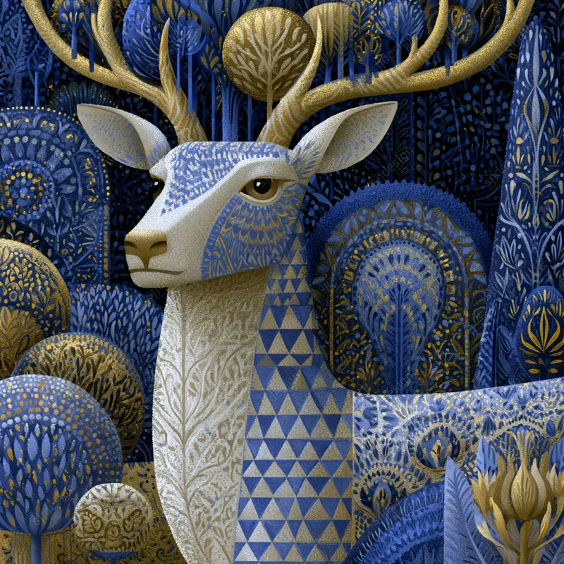 Gilded Woodland Folklore Art