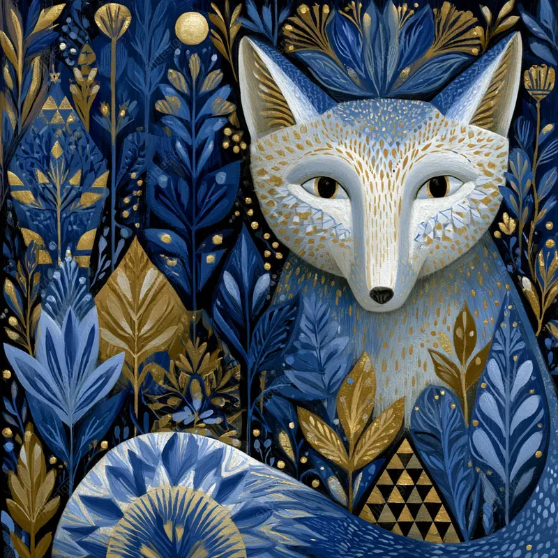Gilded Woodland Folklore Art