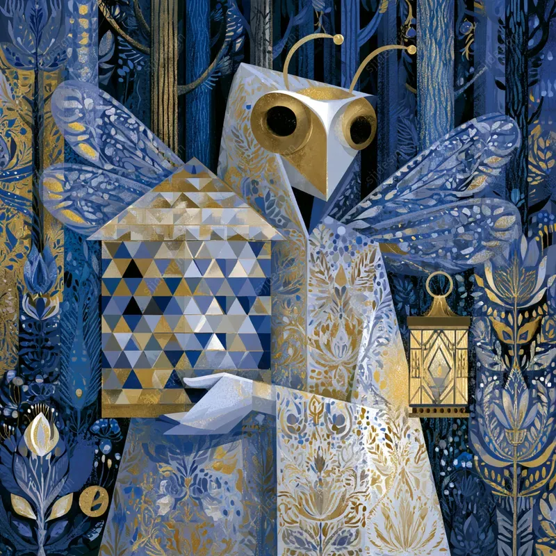 Gilded Woodland Folklore Art