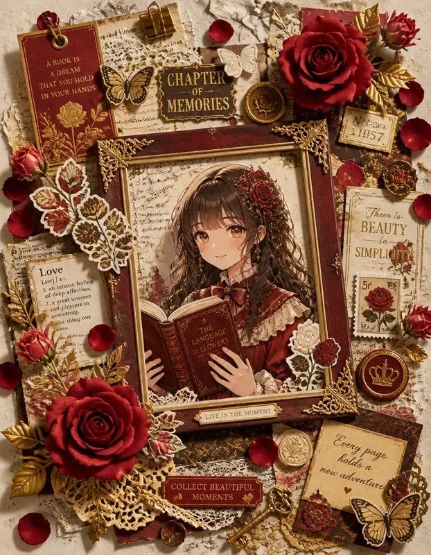 3D Anime Scrapbook Collages