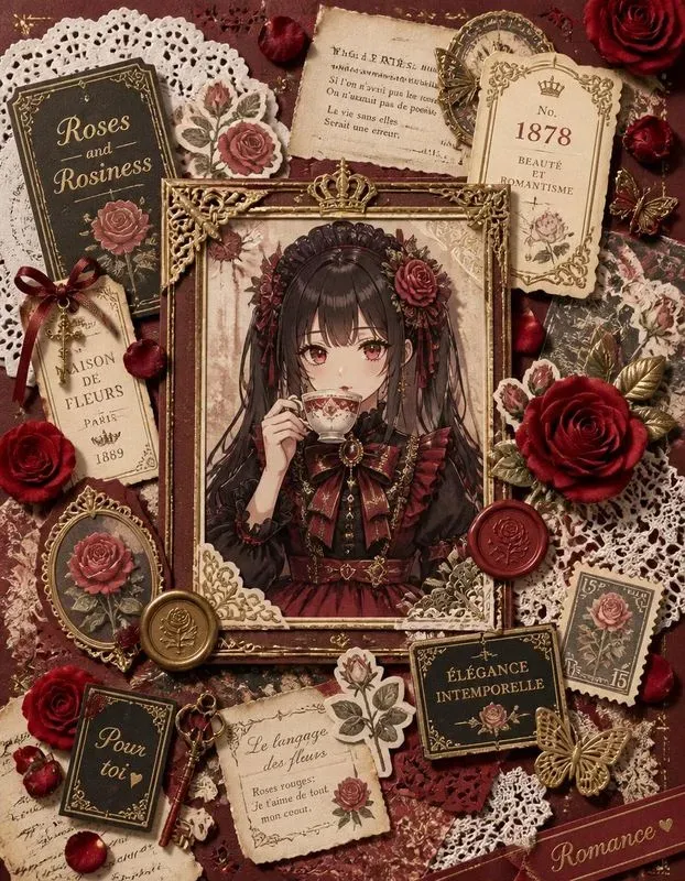 3D Anime Scrapbook Collages