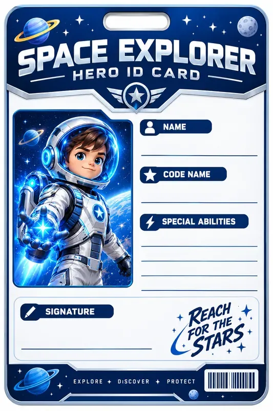 Superhero Id Card Templates