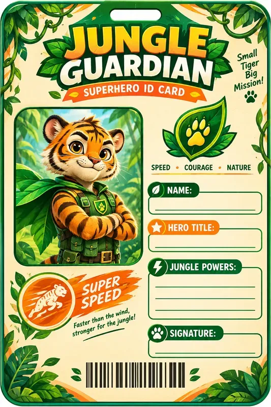 Superhero Id Card Templates