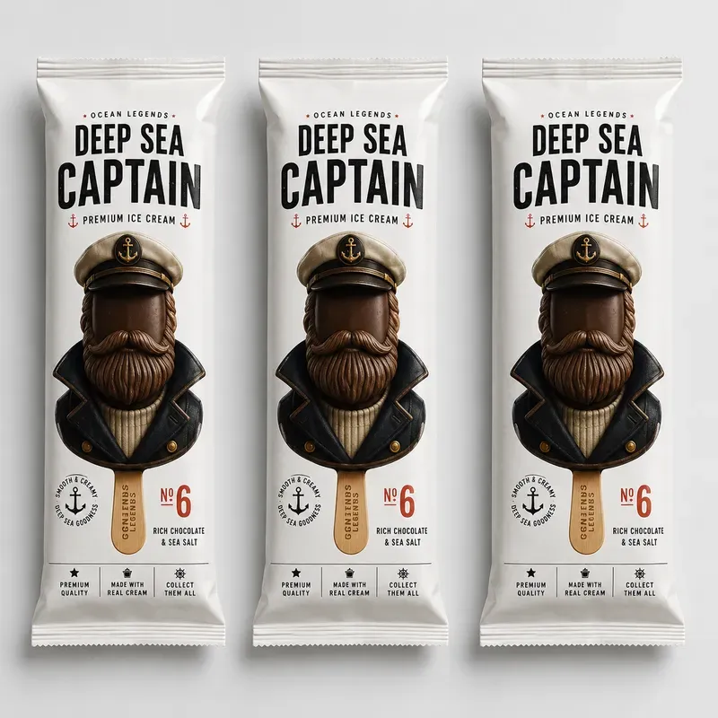 Minimalist Character Ice Cream Pack Art