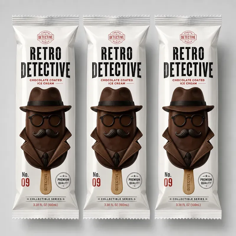 Minimalist Character Ice Cream Pack Art