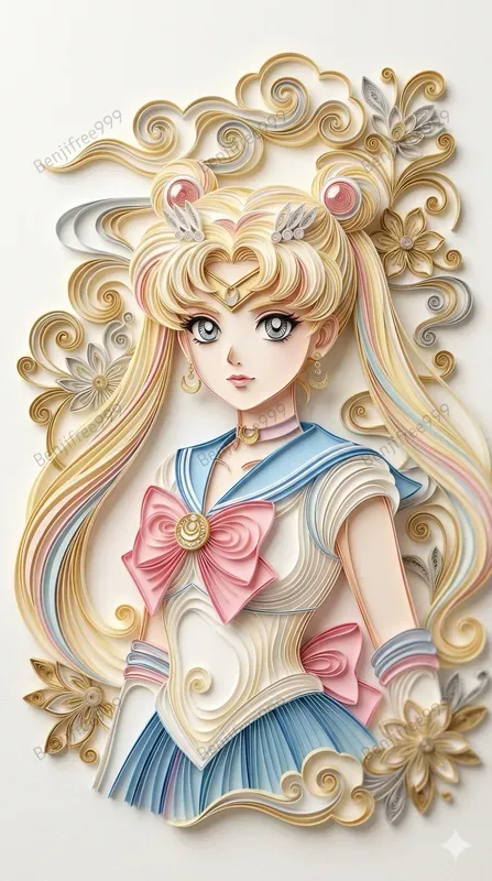 3D Paper Quilling Comic Portraits