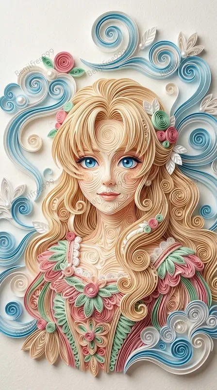 3D Paper Quilling Comic Portraits