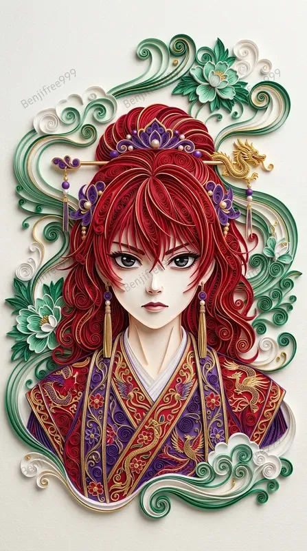 3D Paper Quilling Comic Portraits