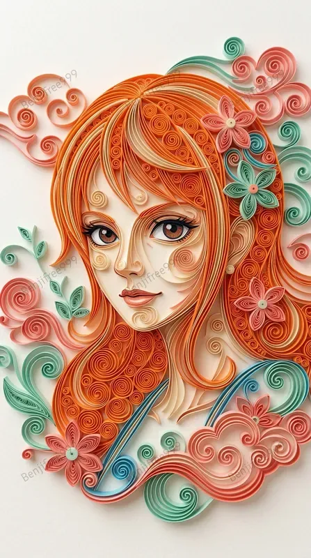 3D Paper Quilling Comic Portraits
