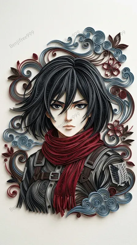 3D Paper Quilling Comic Portraits