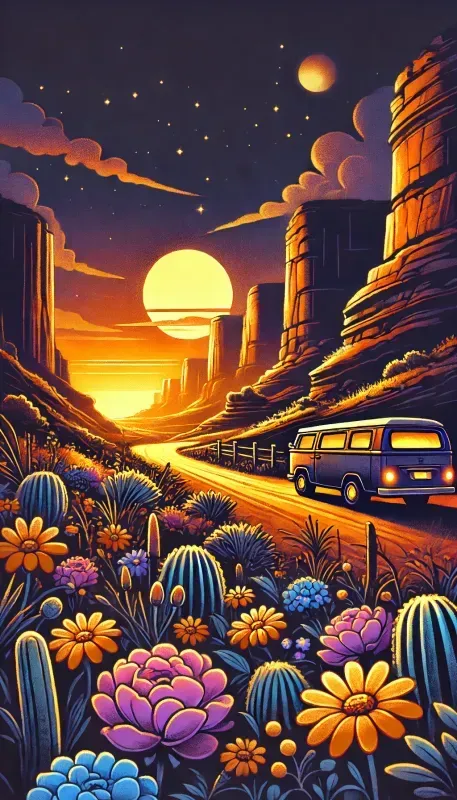 Cinematic Cartoonstyle Night Landscapes