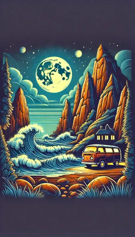 Cinematic Cartoonstyle Night Landscapes