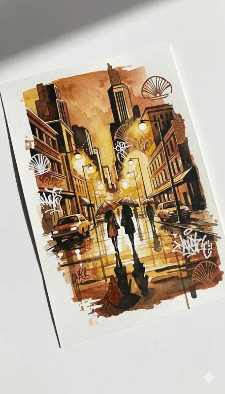 Abstract Portraits Art Deco Fusion