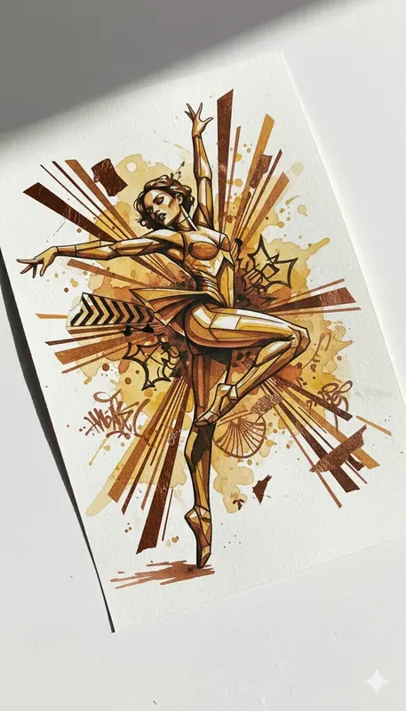 Abstract Portraits Art Deco Fusion