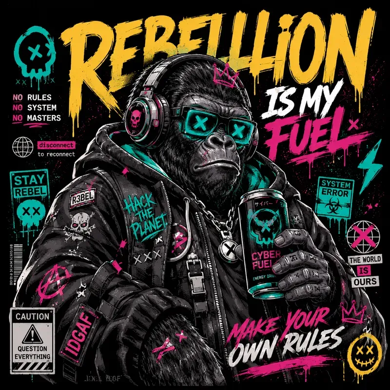 Urban Rebel Streetwear Animal Posters