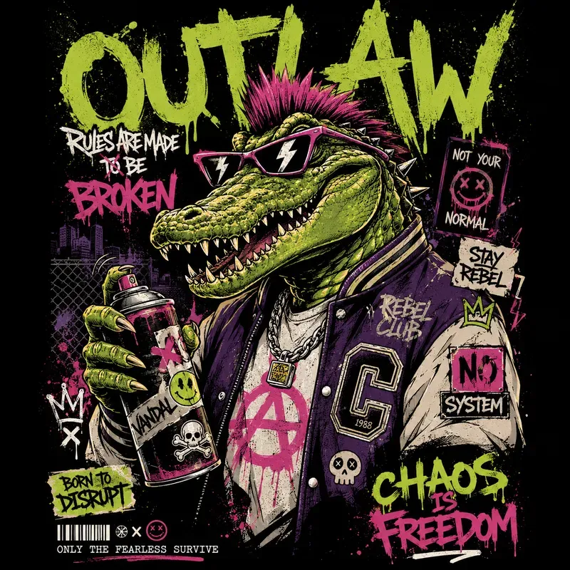 Urban Rebel Streetwear Animal Posters