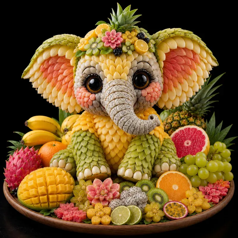 Fantasy Fruit Animal Sculptures