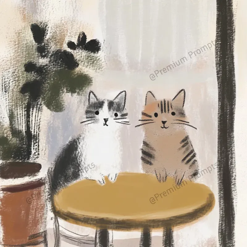 Whimsical Paintings Of Kitten Life