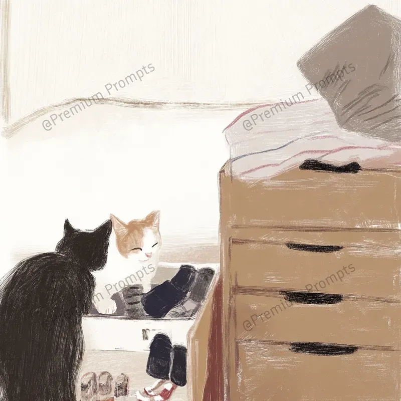 Whimsical Paintings Of Kitten Life