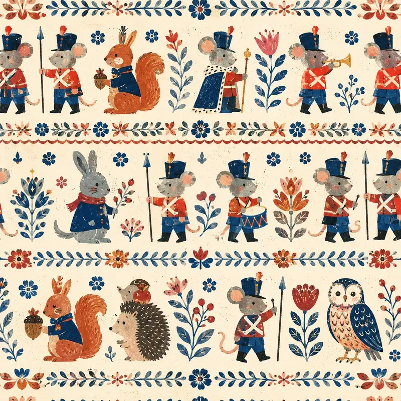 Folk Art Wrapping Paper Patterns