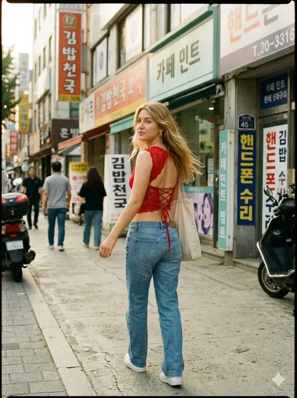 Y2k Seoul Street Look Back Film Shots