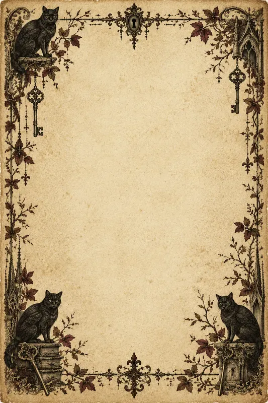 Gothic Halloween Journal Borders