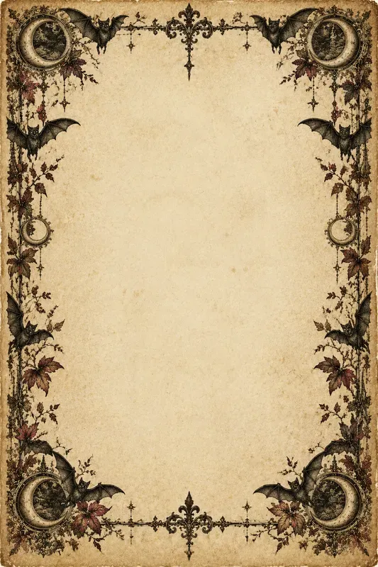 Gothic Halloween Journal Borders