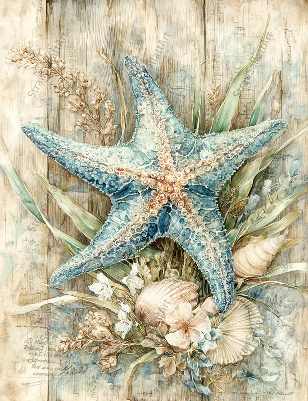Coastal Marine Junk Journal Art Ephemera