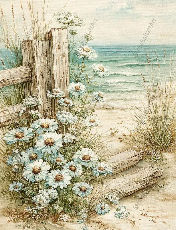 Coastal Marine Junk Journal Art Ephemera