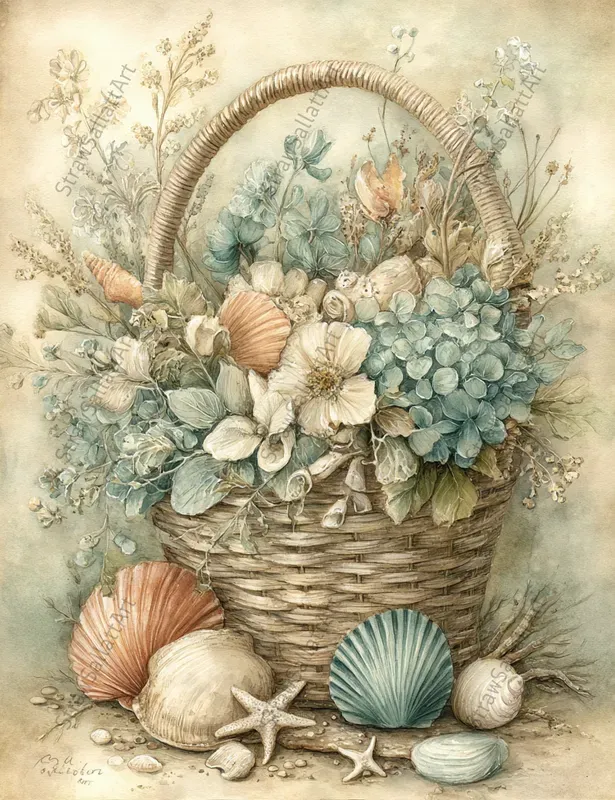 Coastal Marine Junk Journal Art Ephemera