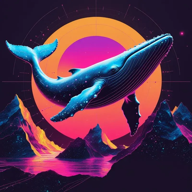 Retro Cosmic Synthwave Art