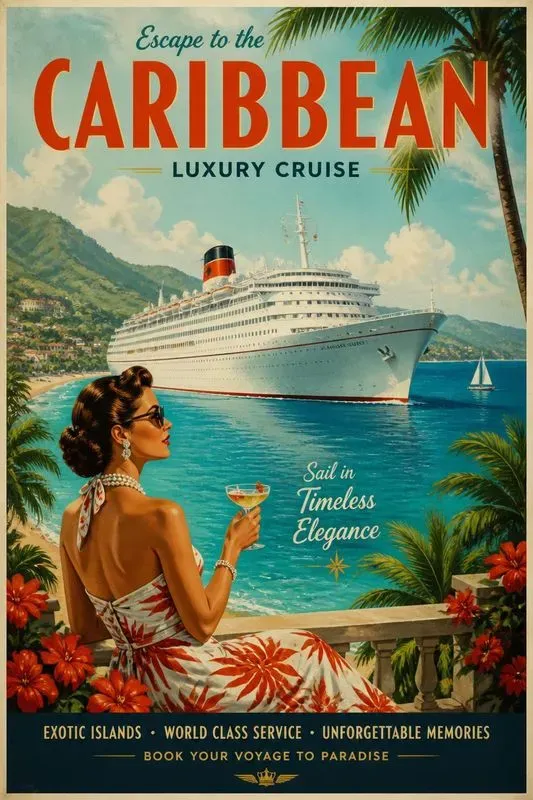 Luxury Cruise Vintage Posters