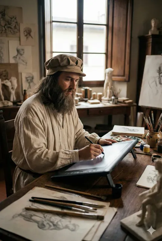 Historical Figures Using Modern Tech