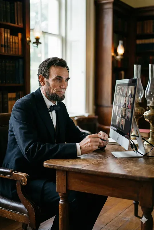 Historical Figures Using Modern Tech