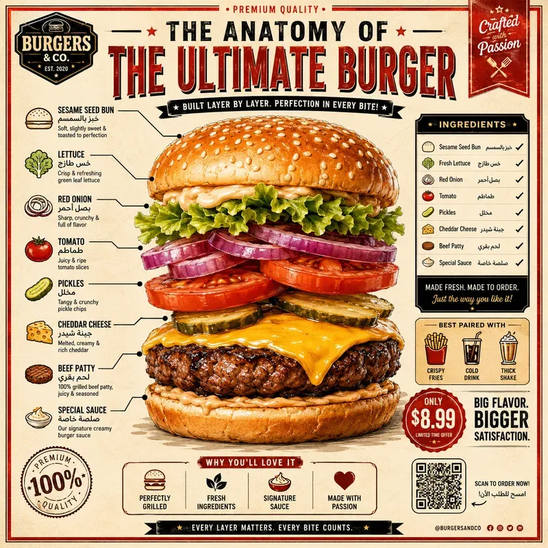 Anatomy Of Food Infographic Generator