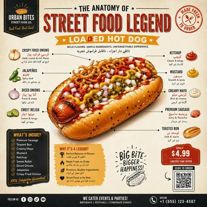 Anatomy Of Food Infographic Generator