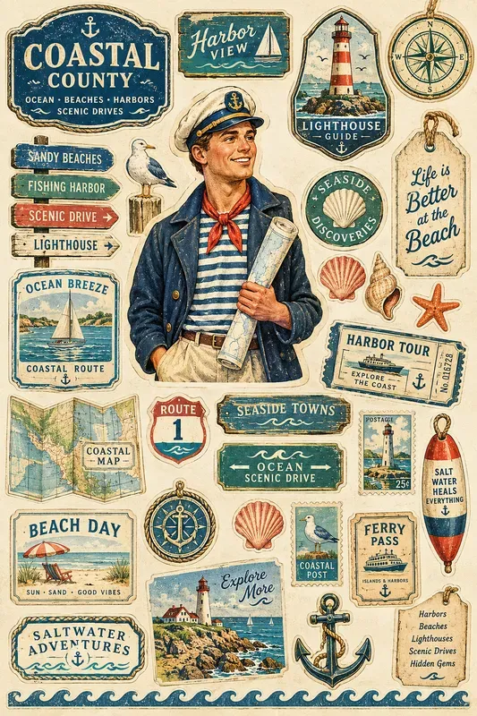 Vintage County Map Ephemera