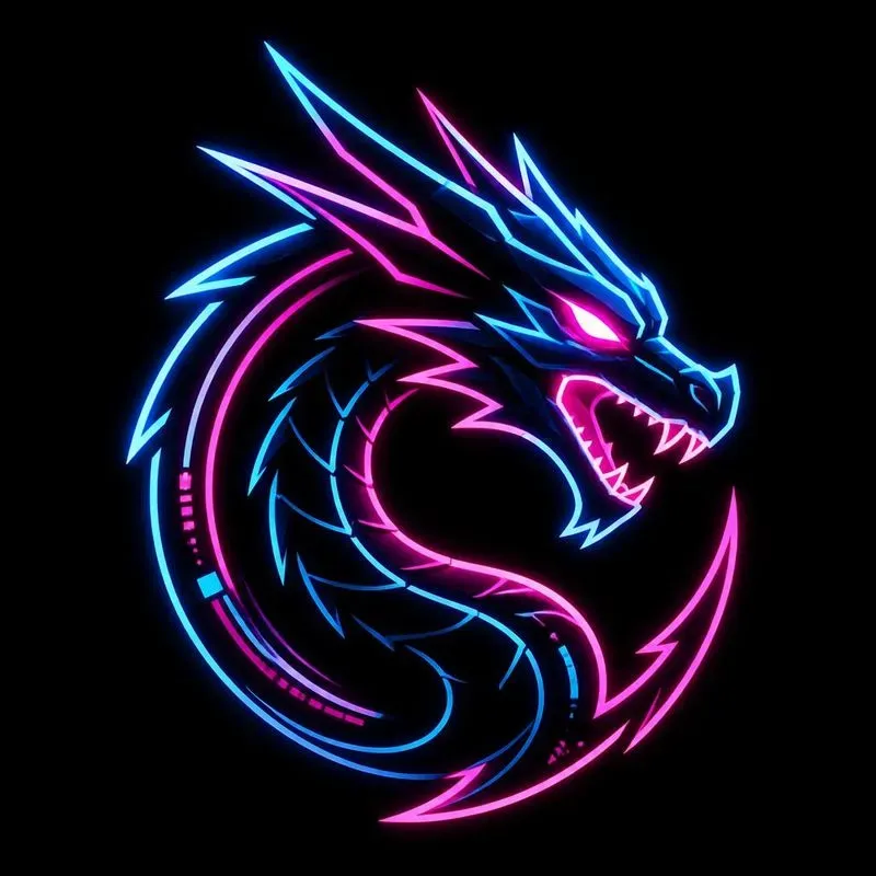 Cyberpunk Neon Minimalist Logos