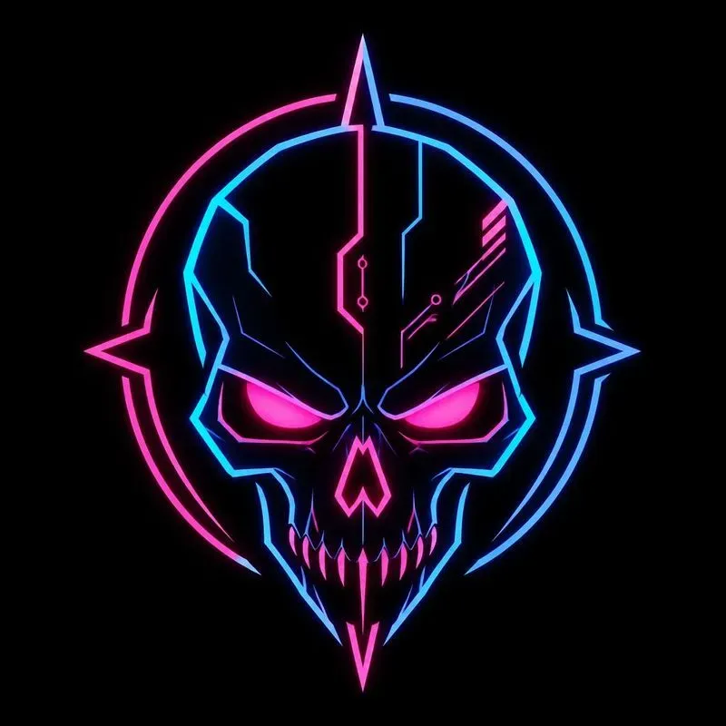 Cyberpunk Neon Minimalist Logos