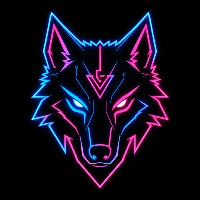 Cyberpunk Neon Minimalist Logos