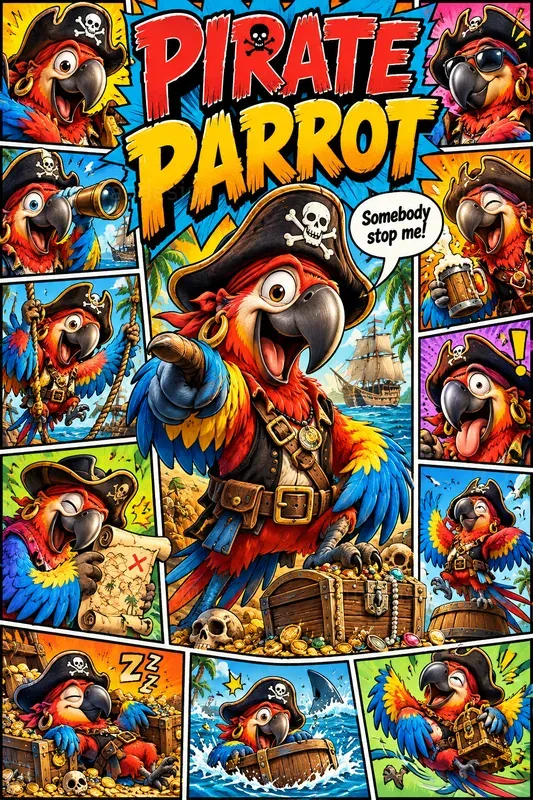 Comic Character Collage Posters