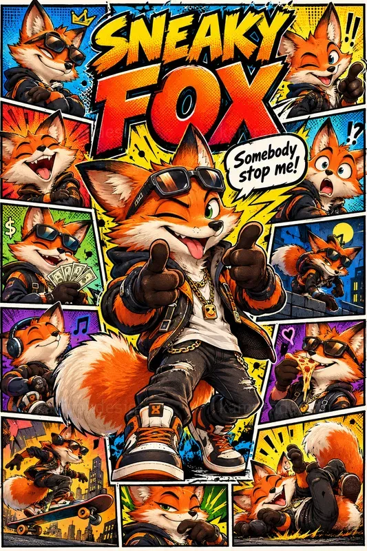 Comic Character Collage Posters