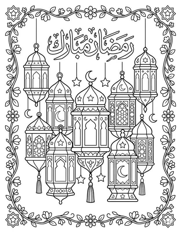 Halal Kids Coloring Page Generator