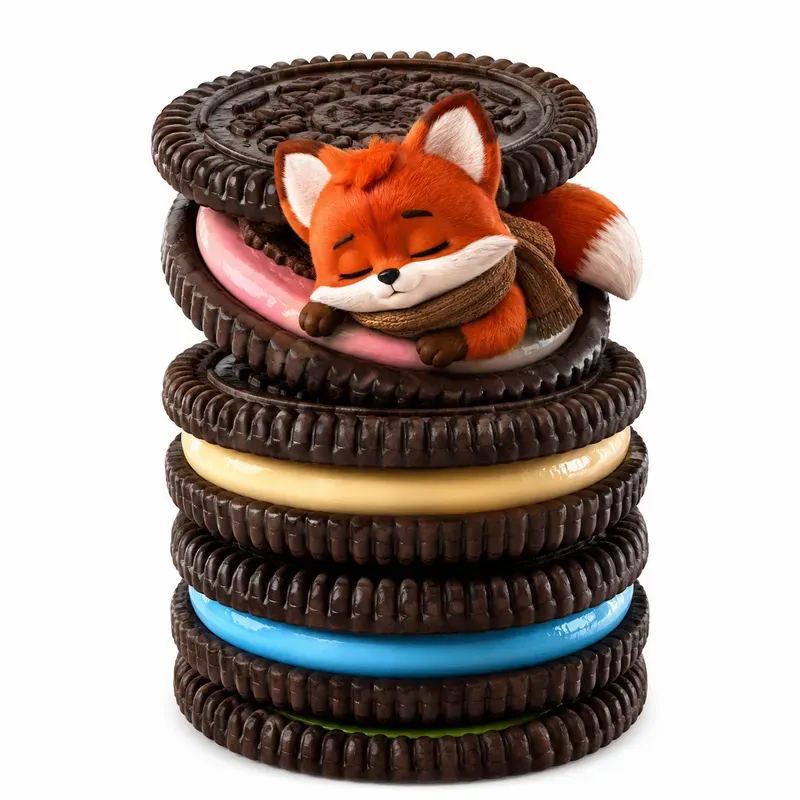 Cute Cookie Character Stacks