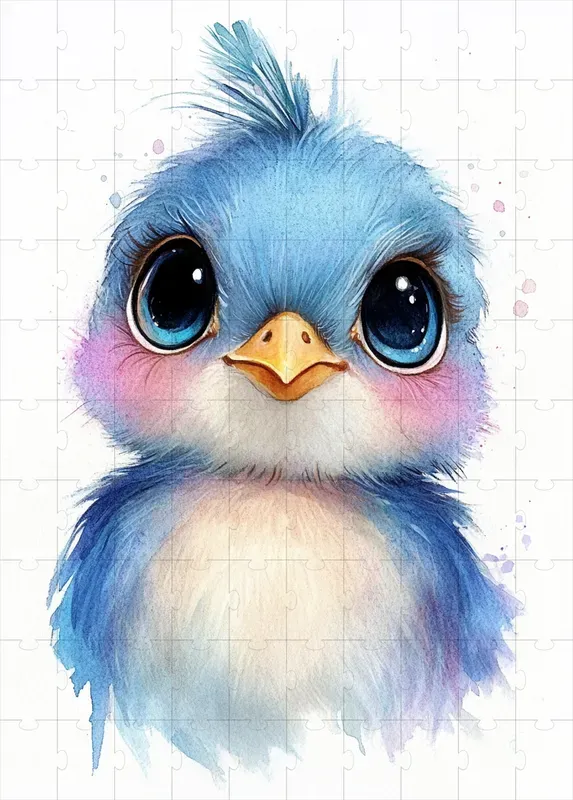 Watercolor Baby Birds