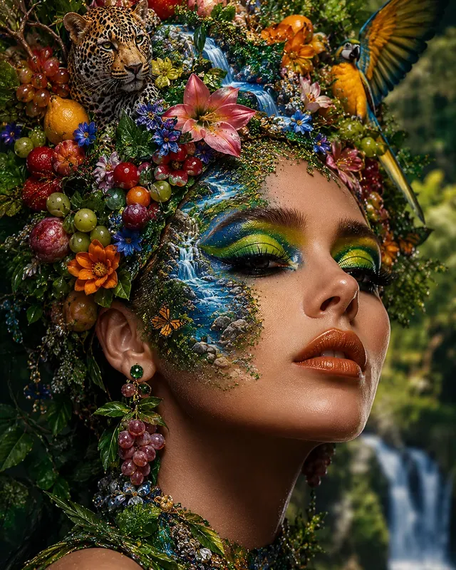Beauty Themed Hair And Makeup