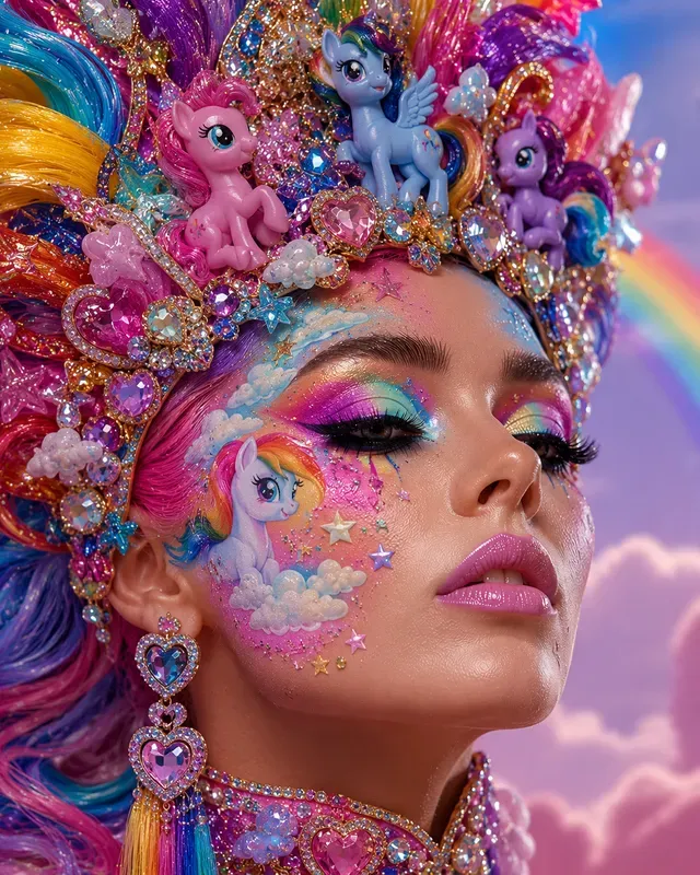 Beauty Themed Hair And Makeup