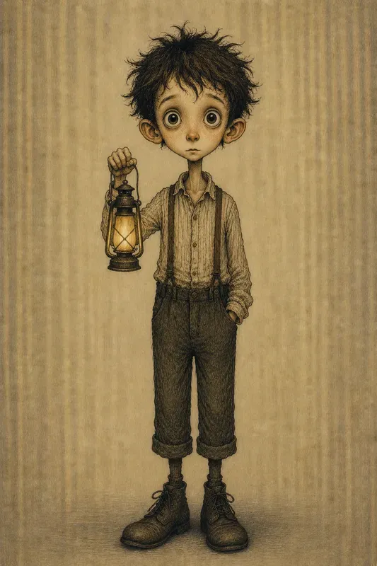 Moody Whimsical Storybook Character Art